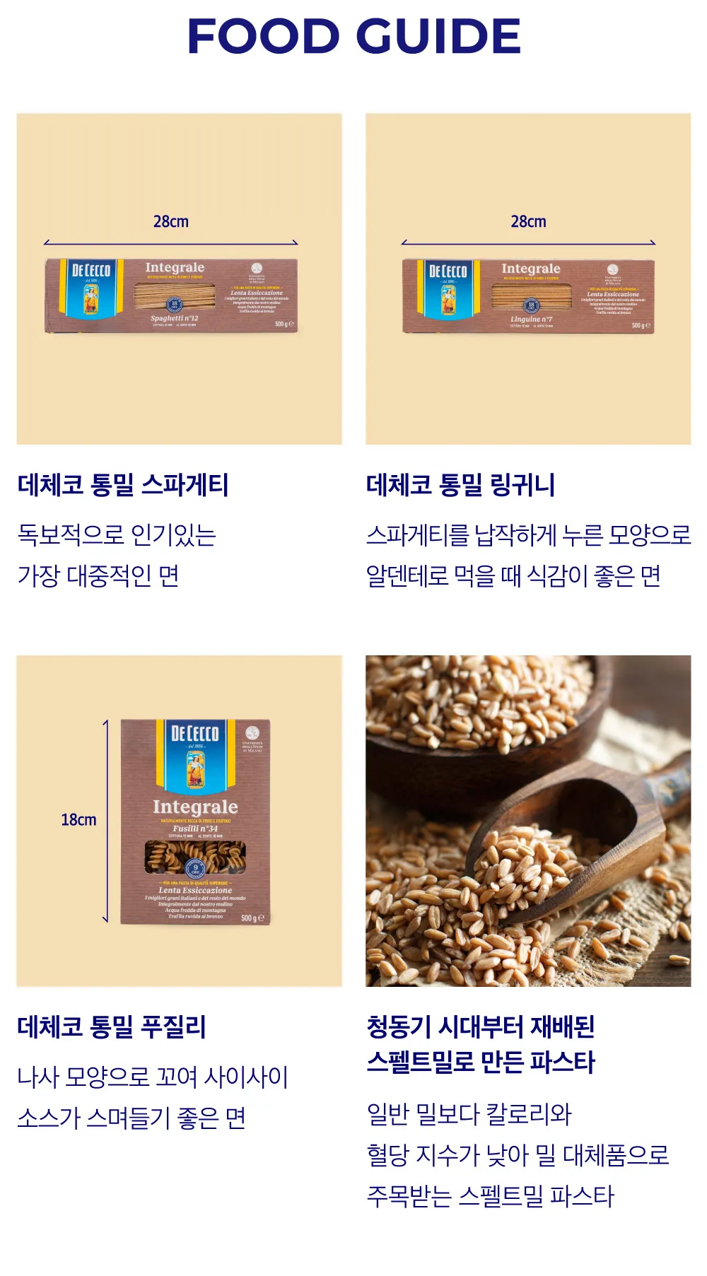 [데체코] 통밀 파스타 3종