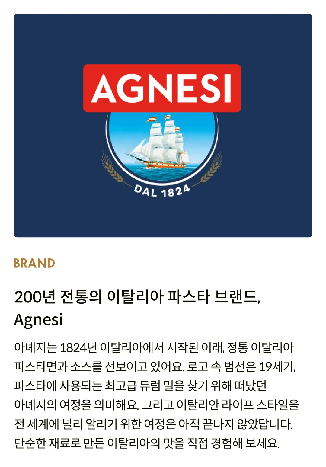 [아녜지] 청동 스파게티 500g