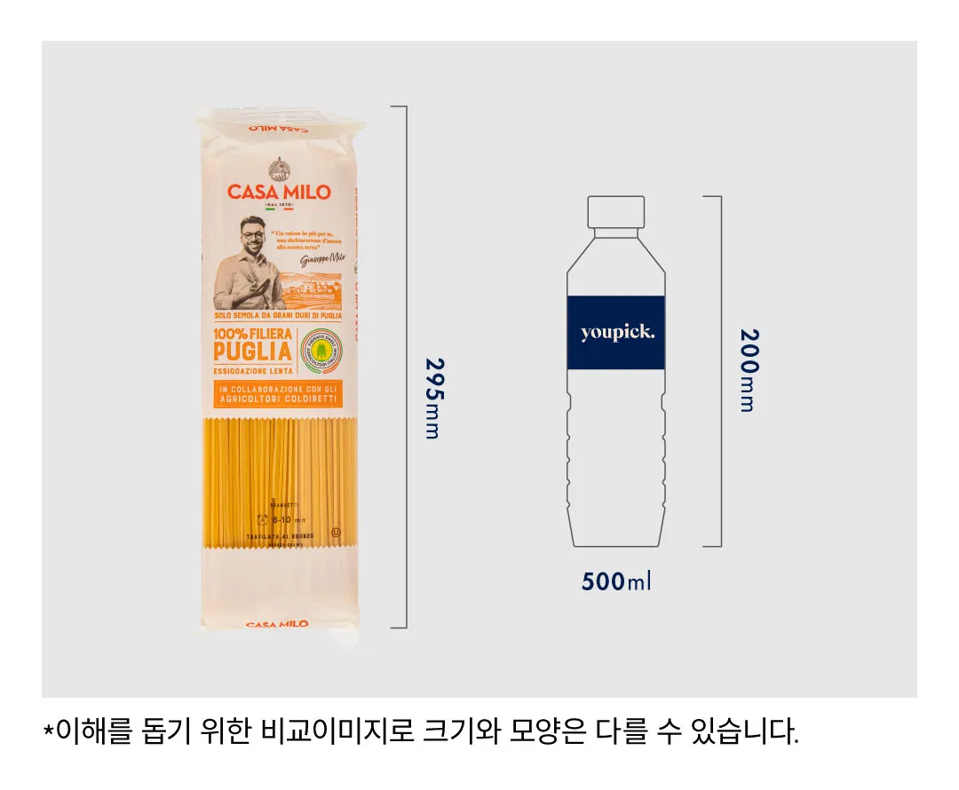 [까사밀로] 듀럼밀 롱 파스타면 4종