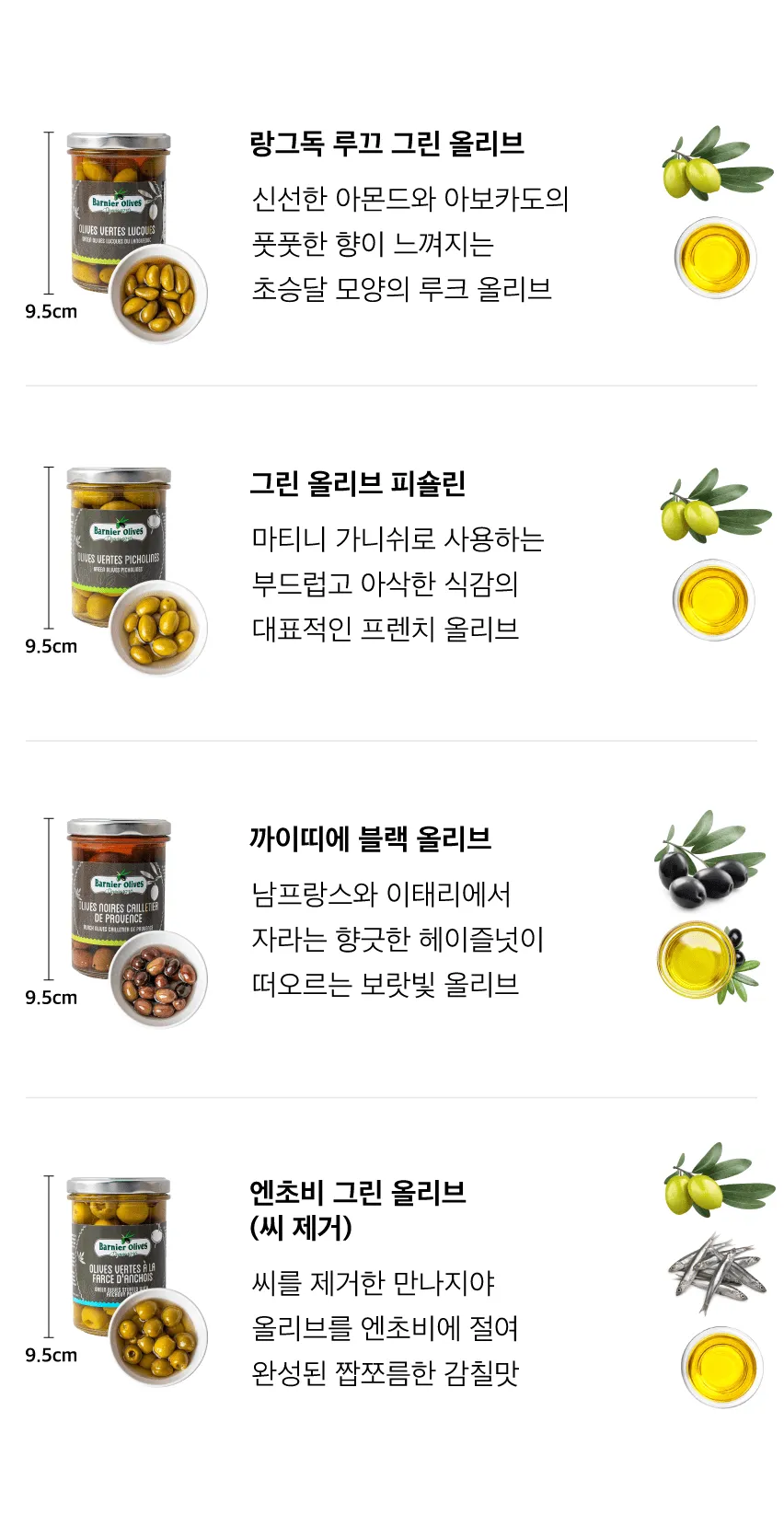 [바르니에] 올리브 4종