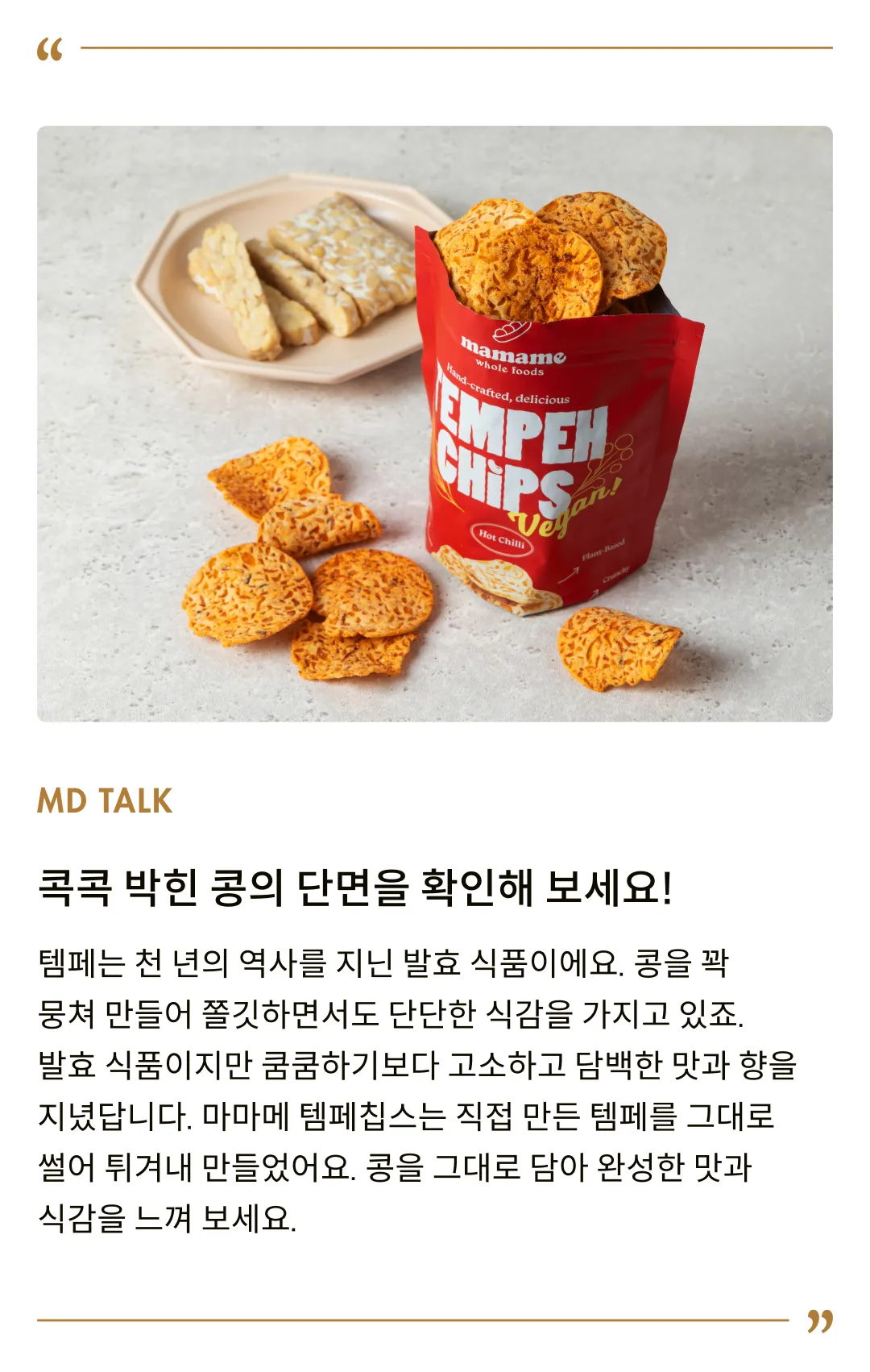 [마마메] 템페칩스 핫 칠리 50g
