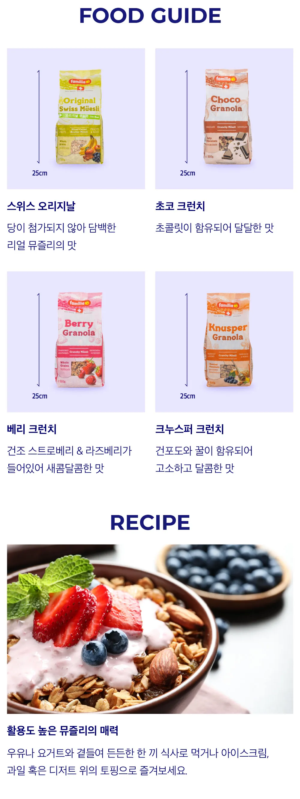 [패밀리아] 스위스 뮤즐리 4종