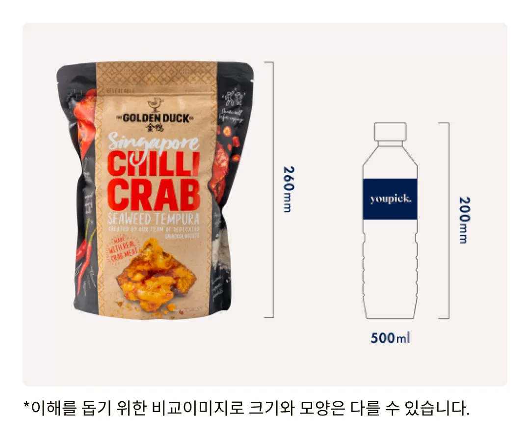 [골든덕] 칠리크랩맛 김스낵 102g