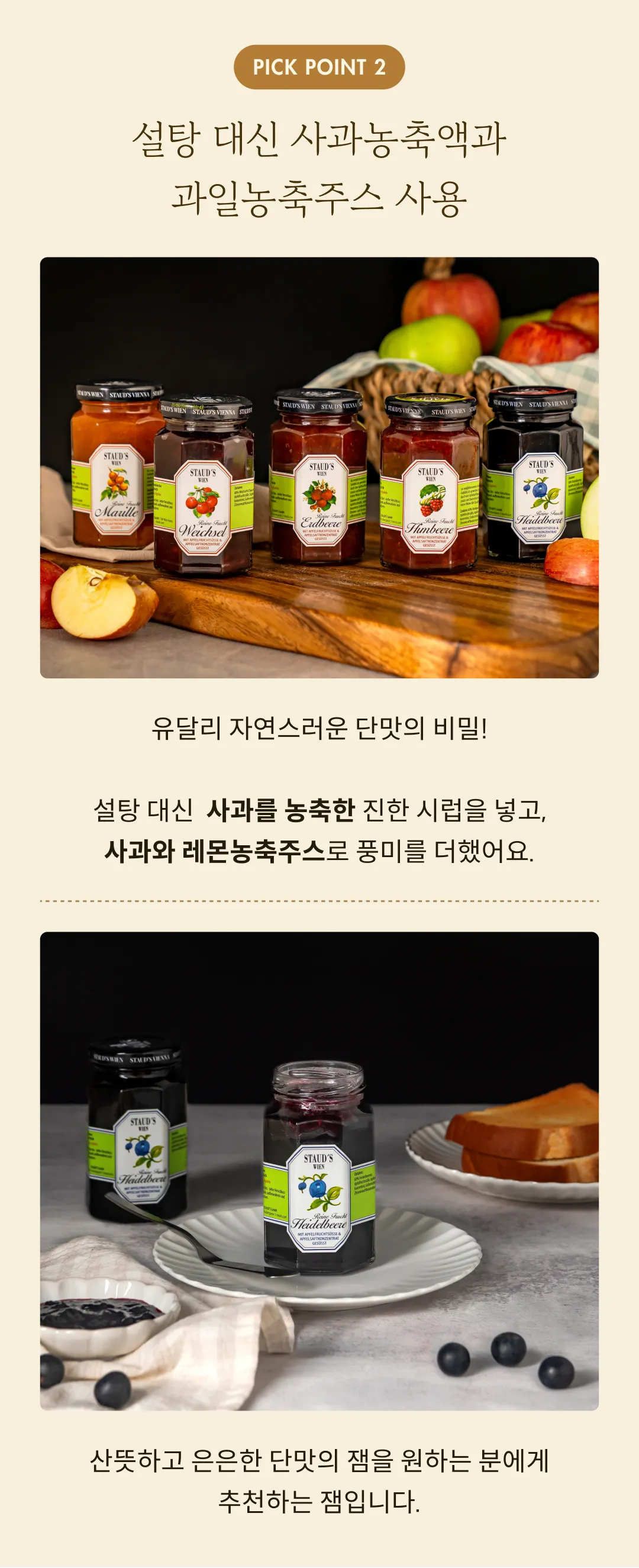 [슈타우츠빈] 퓨어프루츠 블루베리잼 250g