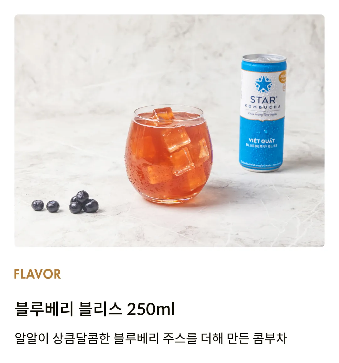 [스타 콤부차] 블루베리 블리스 250ml