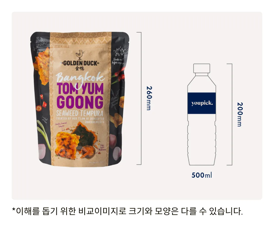 [골든덕] 똠양꿍맛 김스낵 102g