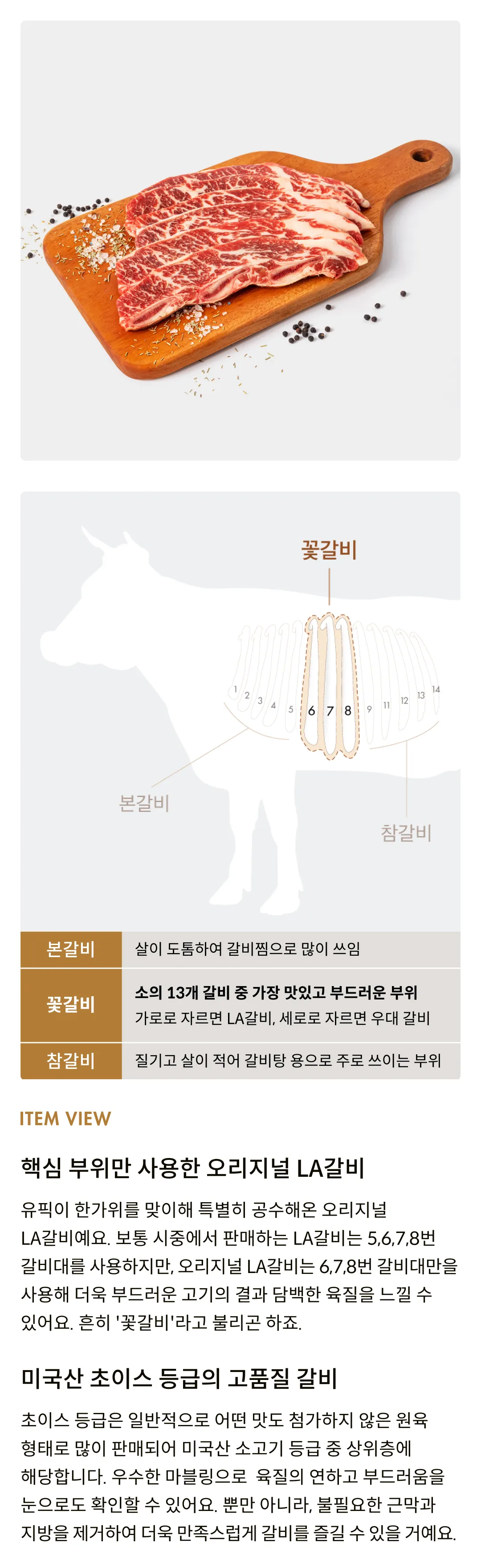 미국산 초이스 등급, LA꽃갈비 선물세트