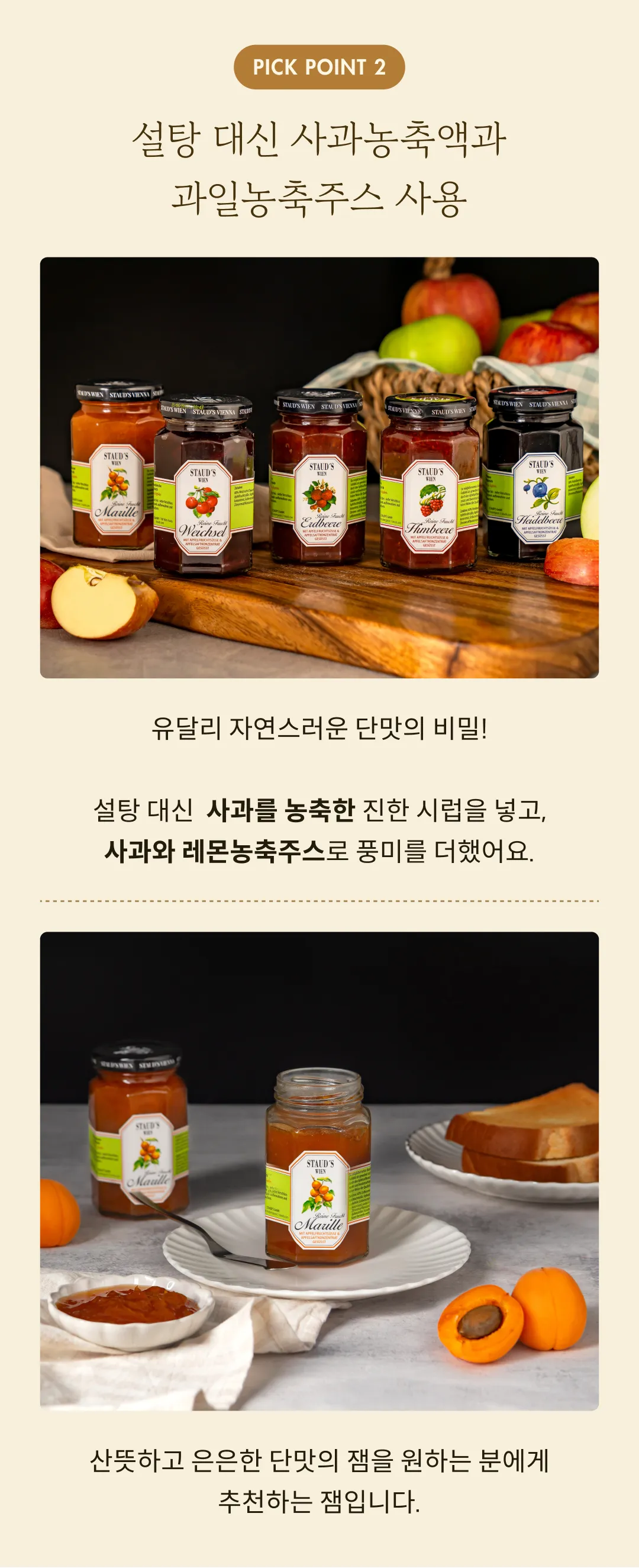 [슈타우츠빈] 퓨어프루츠 살구잼 250g