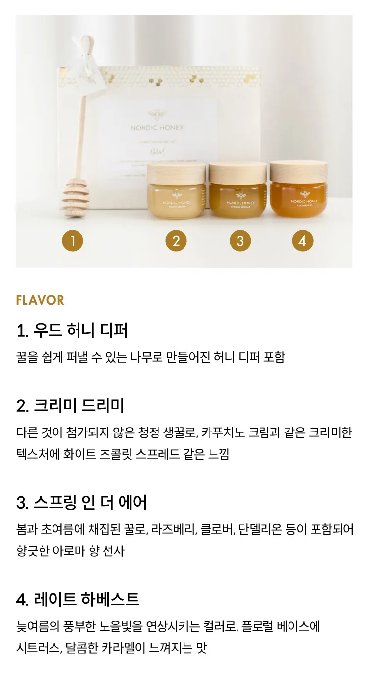 [노르딕 허니] 북유럽에서 온 유기농 생꿀 기프트 세트