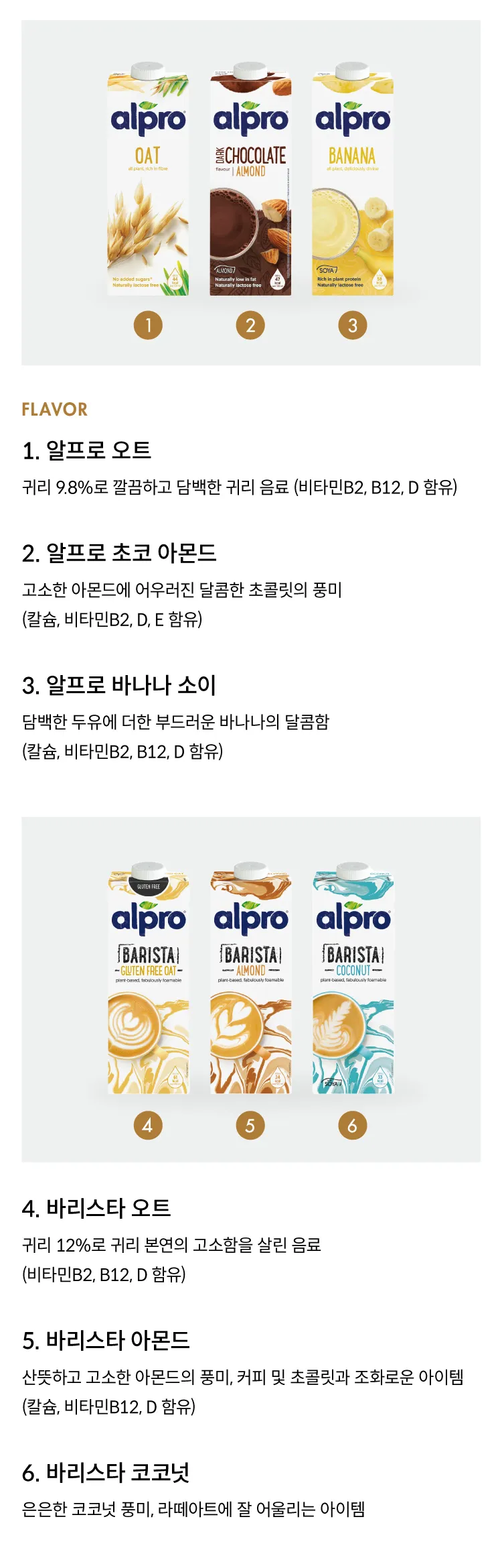 [알프로] 유럽 No.1 식물성 음료 6종