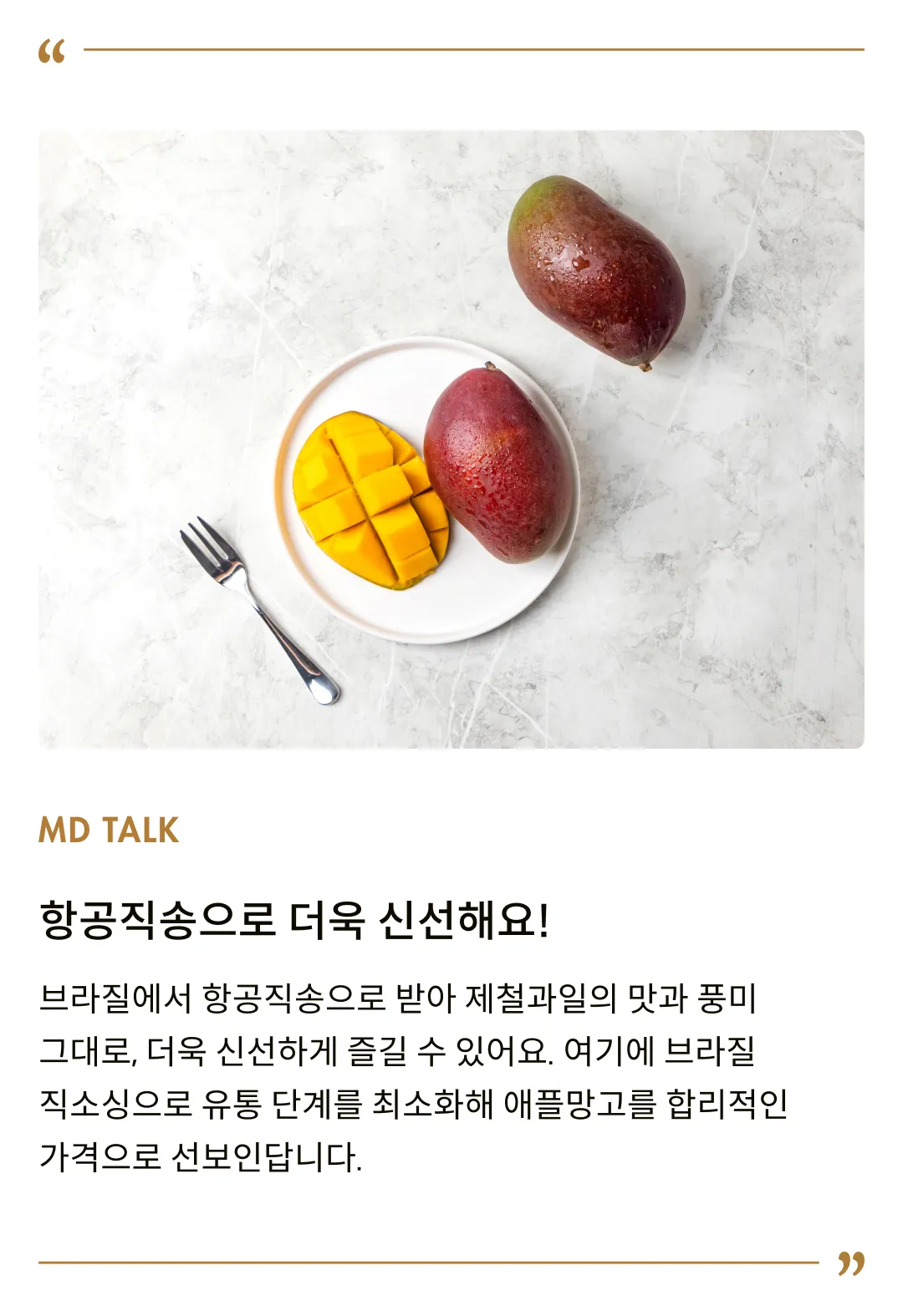 [항공직송] 브라질산 팔머 애플망고 4kg