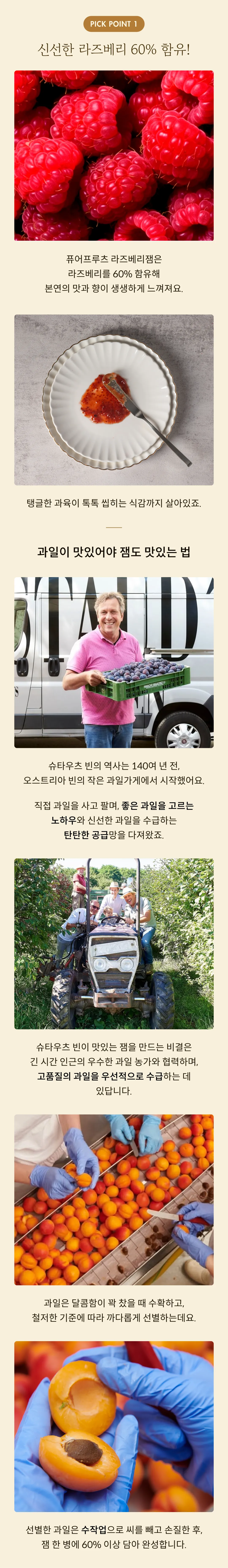 [슈타우츠빈] 퓨어프루츠 라즈베리잼 250g