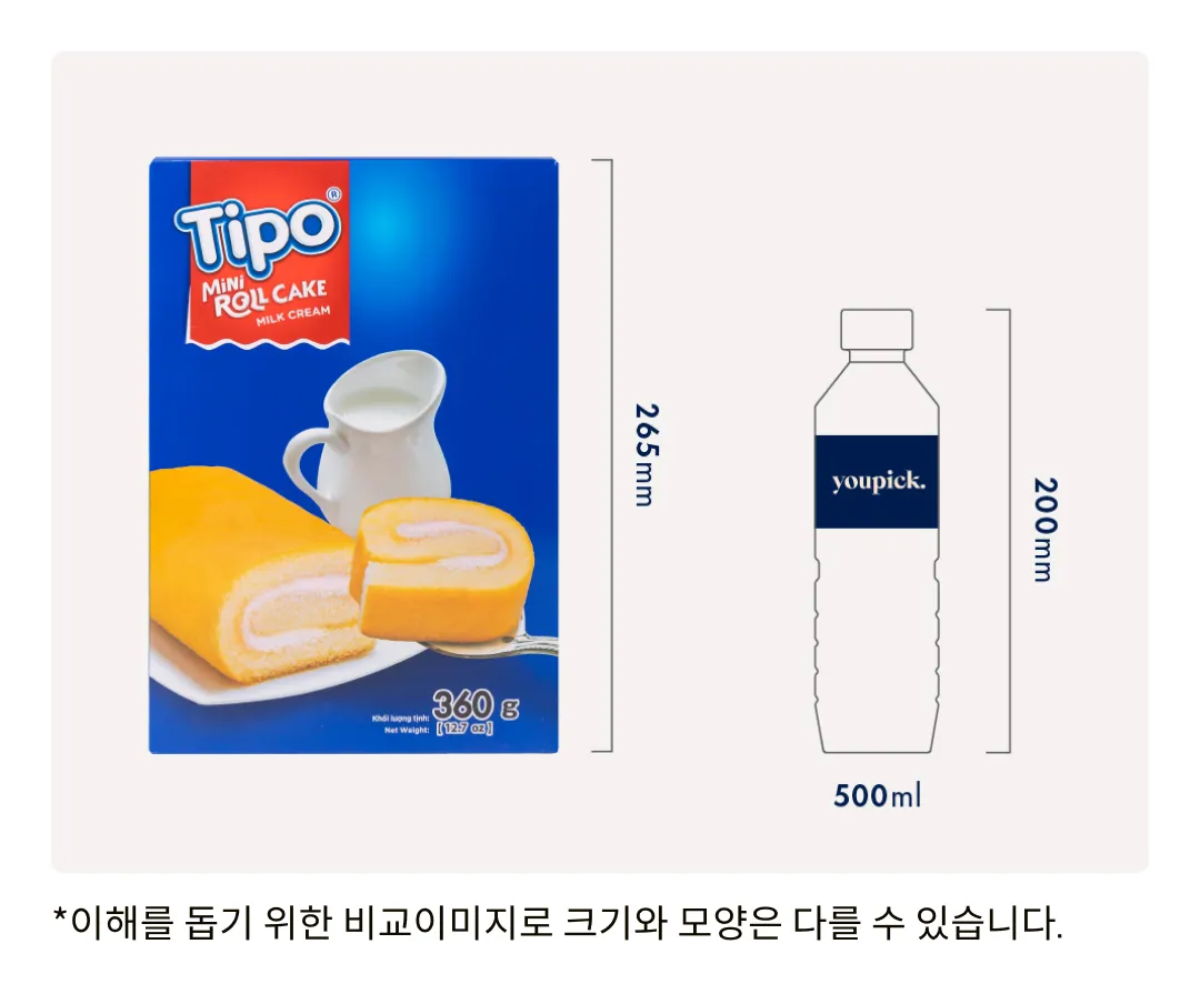 [티포] 미니 롤 케이크 360g