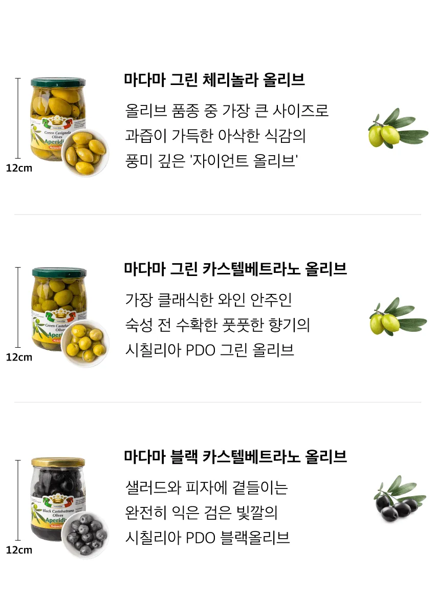 [마다마] 올리브 3종
