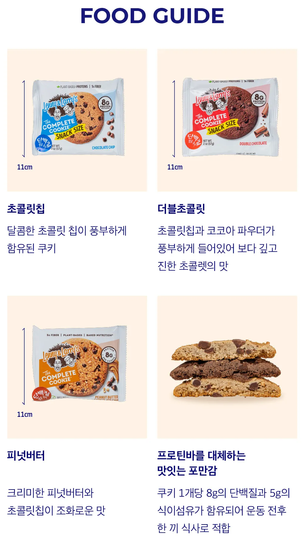 [레니앤래리] 프로틴 쿠키 3종