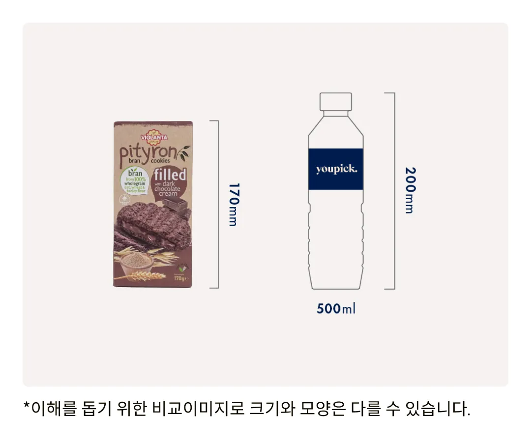 [비올란타] 피티론 초콜릿크림 브랜 쿠키 170g