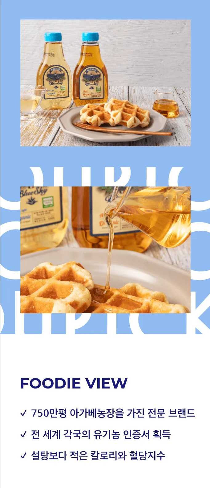 [블루스카이] 유기농 아가베 시럽 2종