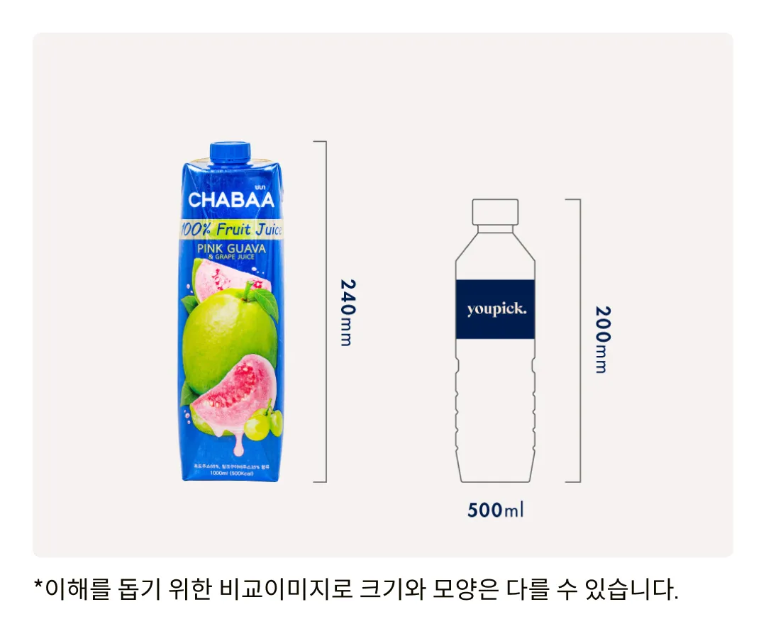 [차바] 핑크구아바 포도 주스